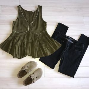 Flowy Olive Tank